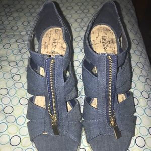 Denim merona wedges